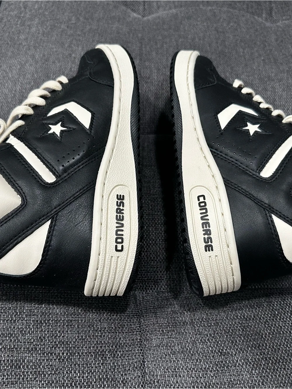 Converse Weapon Classic Men Black and Cream Weapon High-Top Sneakers Men Size 9